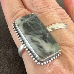 Sterling Silver .925 and Gemstone Ring Size 10